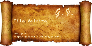 Gila Velmira névjegykártya